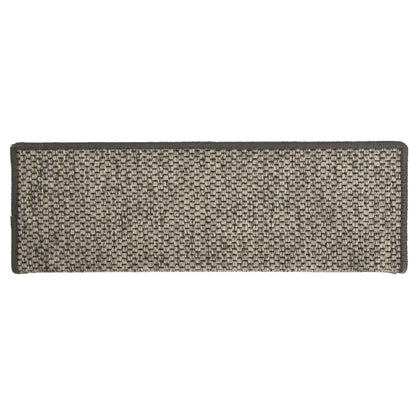 vidaXL Tapis d'escalier autocollants 15 pcs 65x21x4 cm Gris et beige