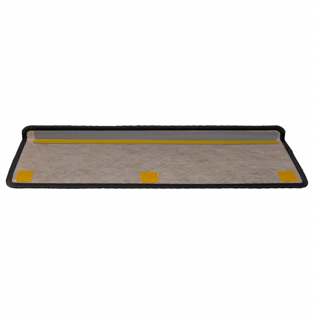 vidaXL Tapis d'escalier autocollants 15 pcs 65x21x4 cm Anthracite
