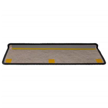 vidaXL Tapis d'escalier autocollants 15 pcs 65x21x4 cm Anthracite