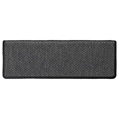 vidaXL Tapis d'escalier autocollants 15 pcs 65x21x4 cm Anthracite