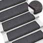 vidaXL Tapis d'escalier autocollants 15 pcs 65x21x4 cm Anthracite