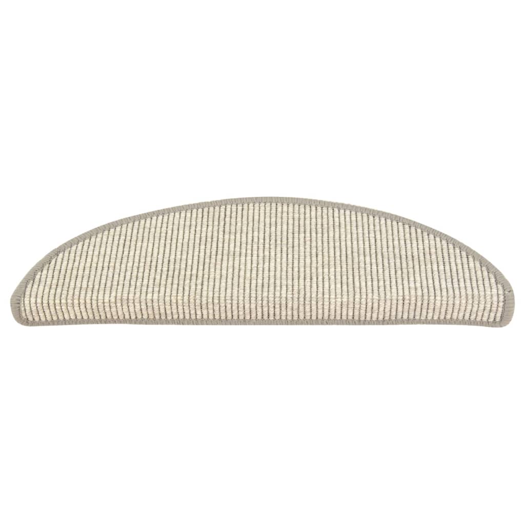 vidaXL Tapis d'escalier autocollants 15 pcs 56x17x3 cm Argenté