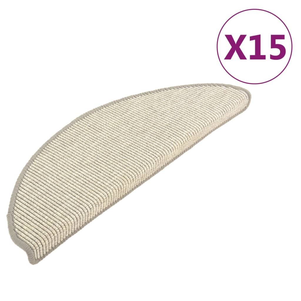 vidaXL Tapis d'escalier auto-adhésifs 15 pcs Argenté 65x21x4 cm