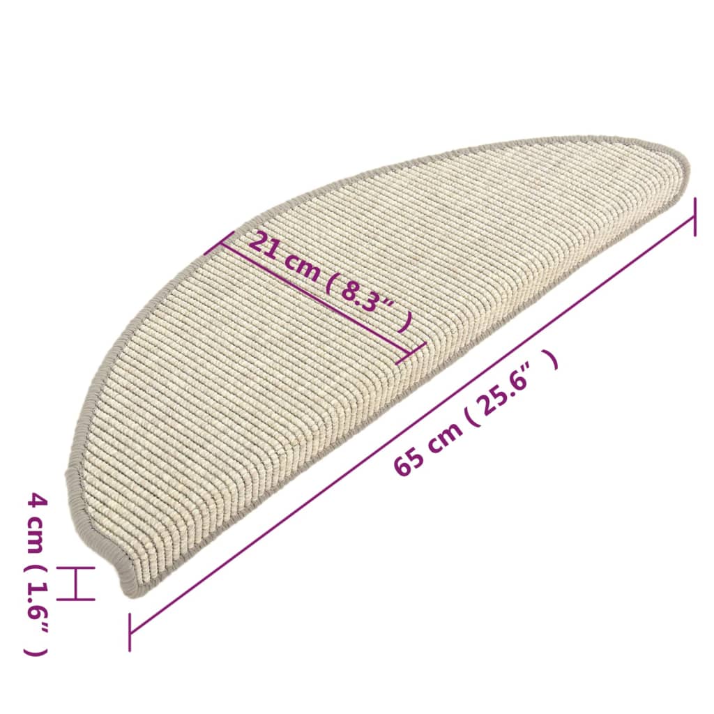 vidaXL Tapis d'escalier auto-adhésifs 15 pcs Argenté 65x21x4 cm