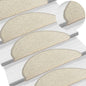 vidaXL Tapis d'escalier auto-adhésifs 15 pcs Argenté 65x21x4 cm