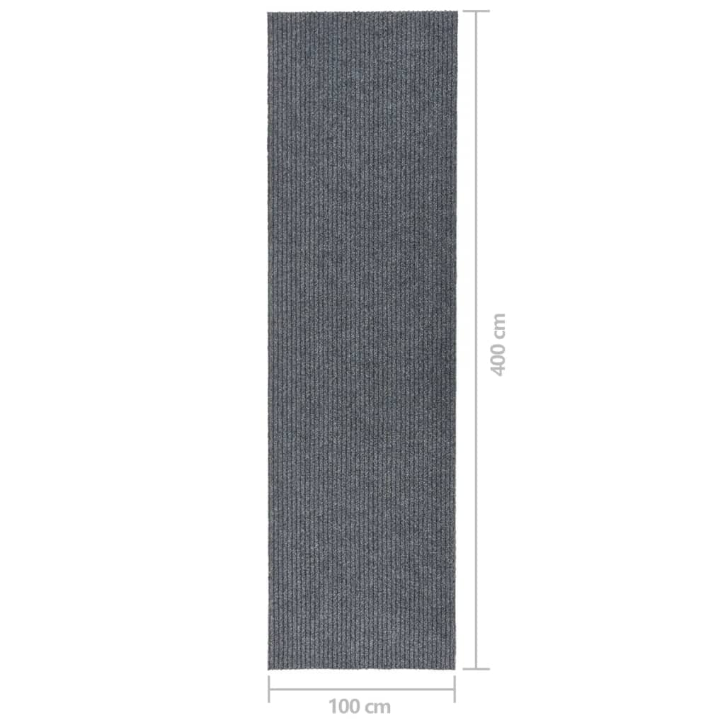 vidaXL Tapis 100x400 cm Gris