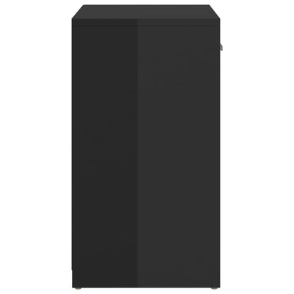 vidaXL Banc à chaussures Noir brillant 94,5x31x57 cm Aggloméré