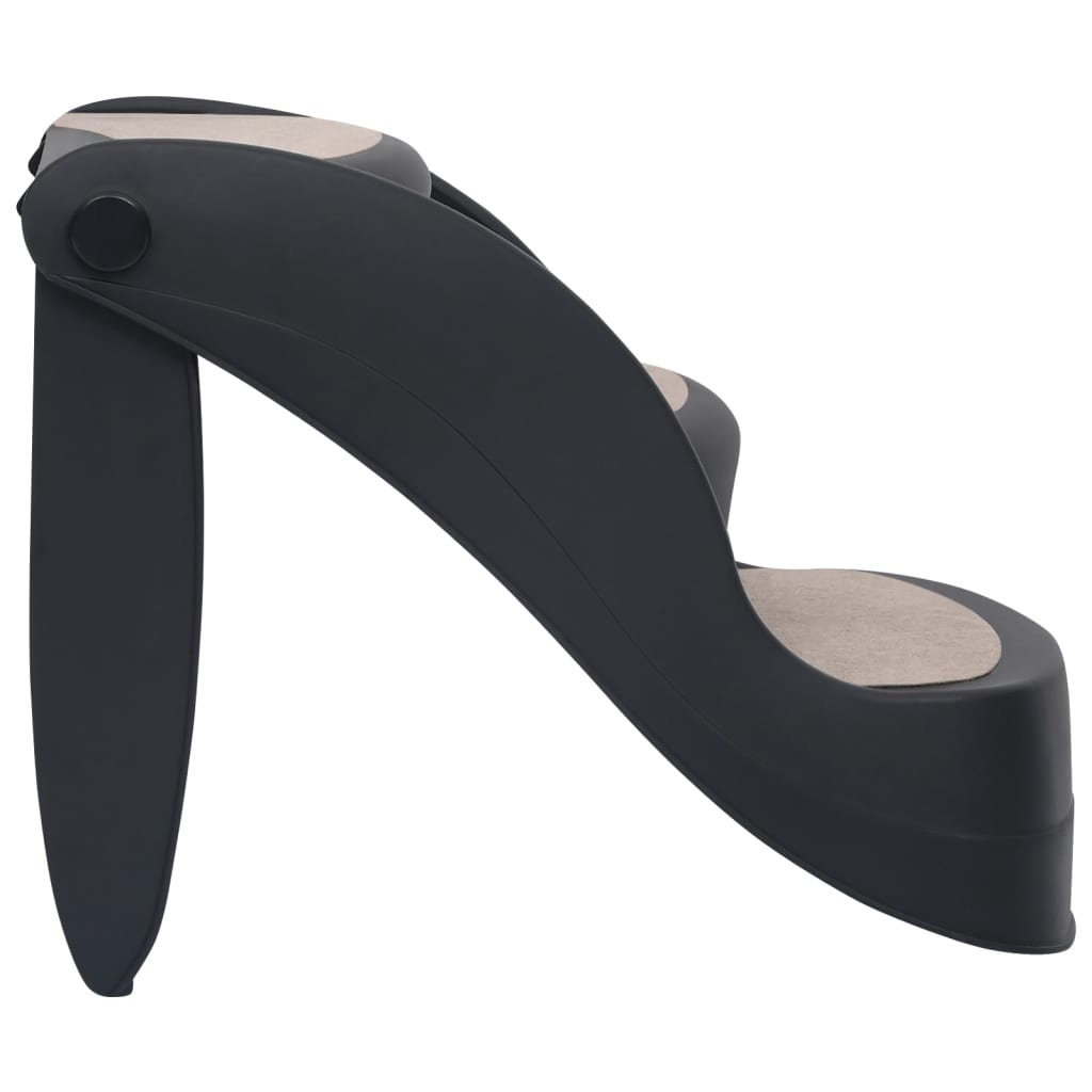 vidaXL Escalier pliable à 3 marches pour chiens Noir
