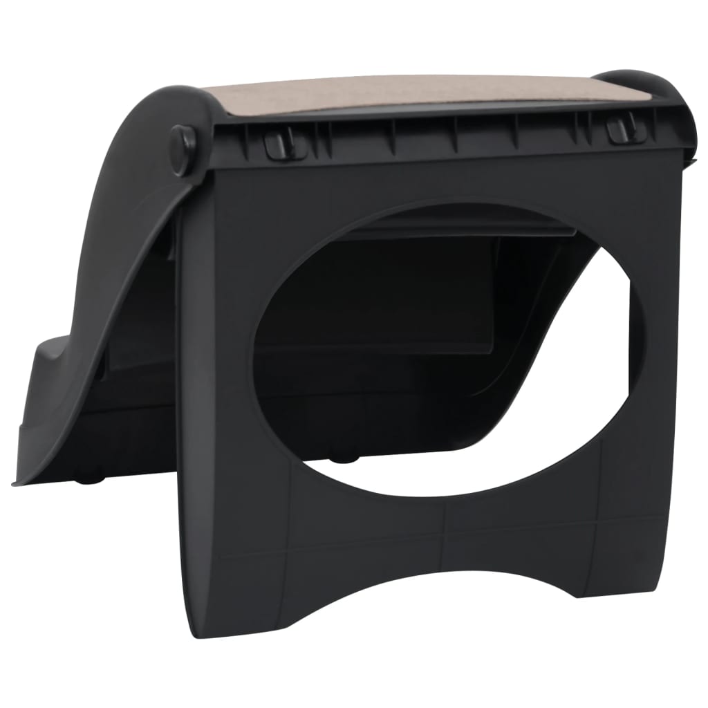vidaXL Escalier pliable à 3 marches pour chiens Noir