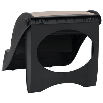 vidaXL Escalier pliable à 3 marches pour chiens Noir