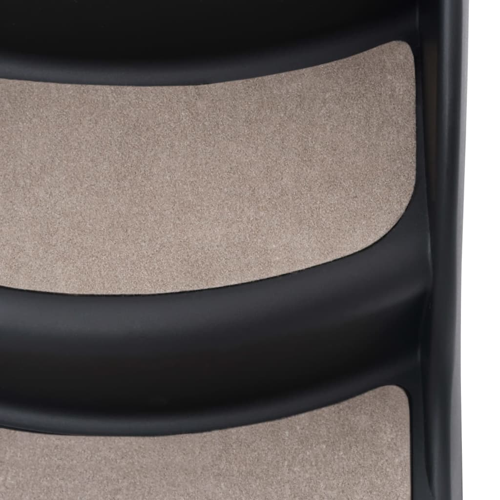 vidaXL Escalier pliable à 3 marches pour chiens Noir