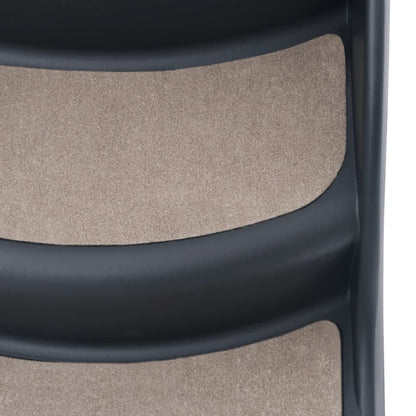 vidaXL Escalier pliable à 3 marches pour chiens Gris foncé