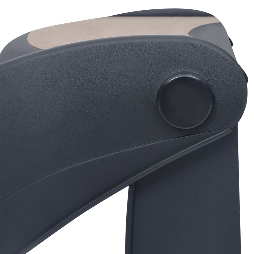 vidaXL Escalier pliable à 3 marches pour chiens Gris foncé