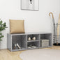 vidaXL Banc à chaussures Gris béton 105x35x35 cm Aggloméré