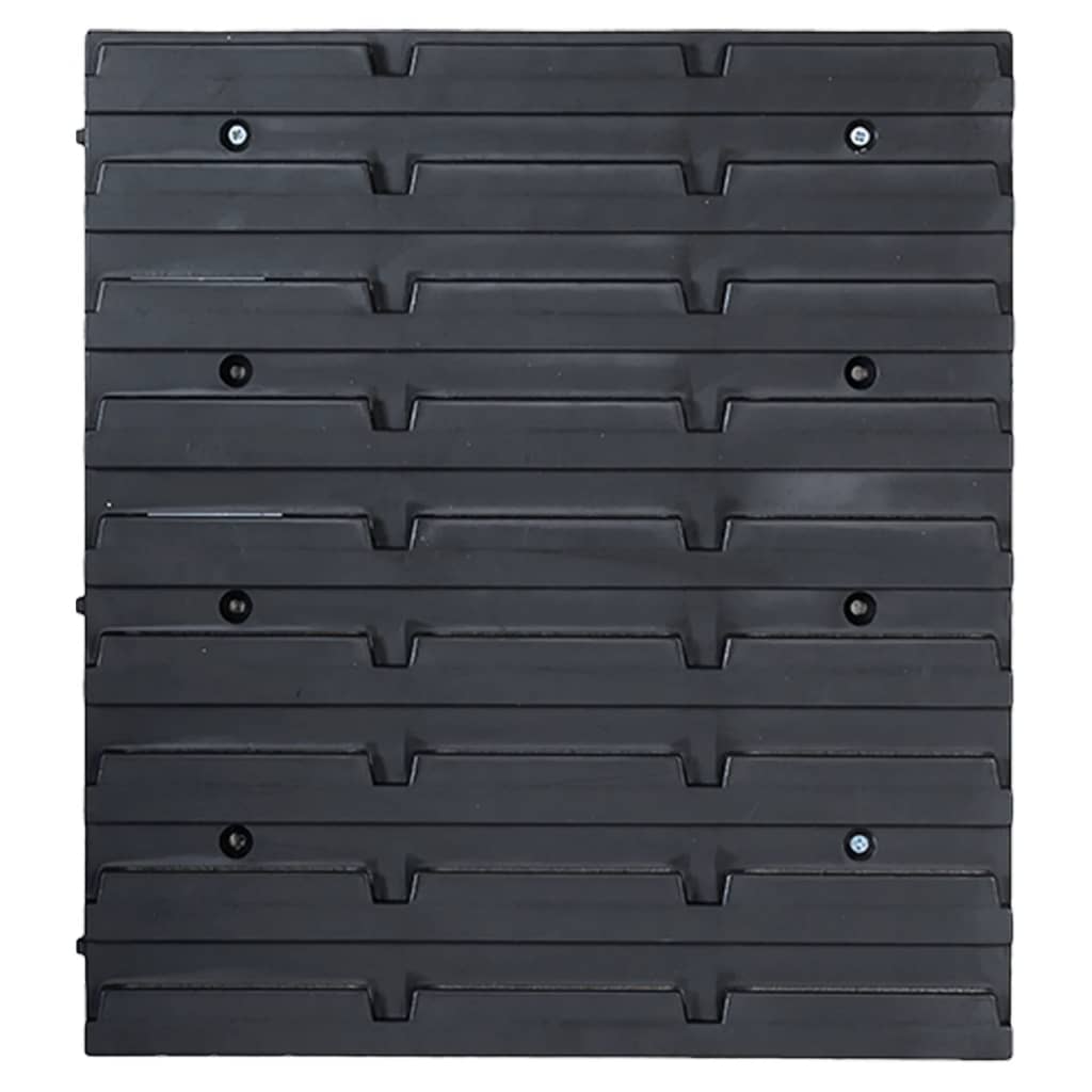 vidaXL Kit de bacs de stockage et panneaux muraux 141pcs rouge et noir