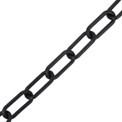 vidaXL Chaîne d'avertissement Noir 30 m Ø6 mm Plastique