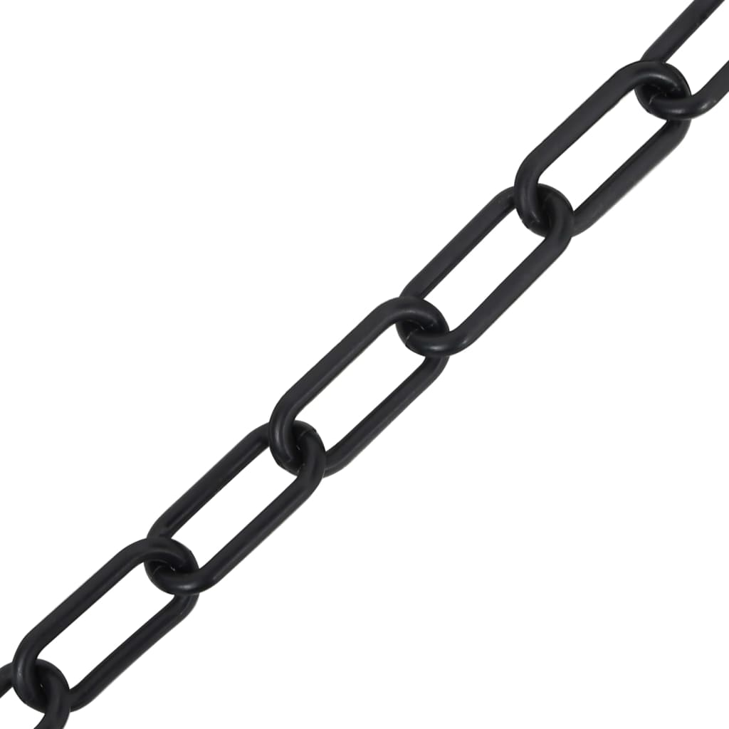 vidaXL Chaîne d'avertissement Noir 100 m Ø6 mm Plastique