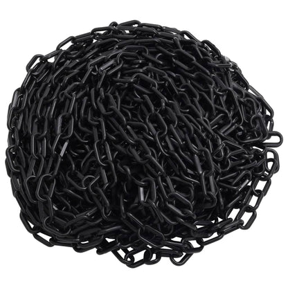 vidaXL Chaîne d'avertissement Noir 30 m Ø8 mm Plastique