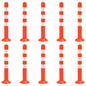 vidaXL Bornes de contrôle du trafic 10 pcs 75 cm PE