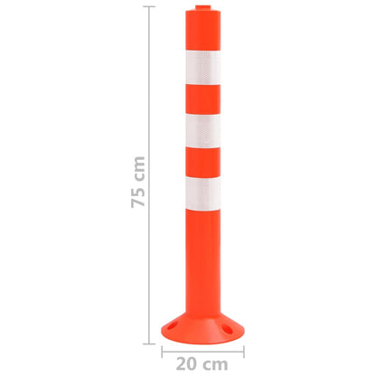 vidaXL Bornes de contrôle du trafic 10 pcs 75 cm PE
