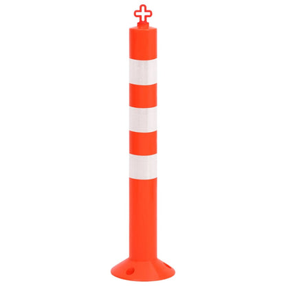 vidaXL Bornes de contrôle du trafic 10 pcs avec chaîne 75 cm PE