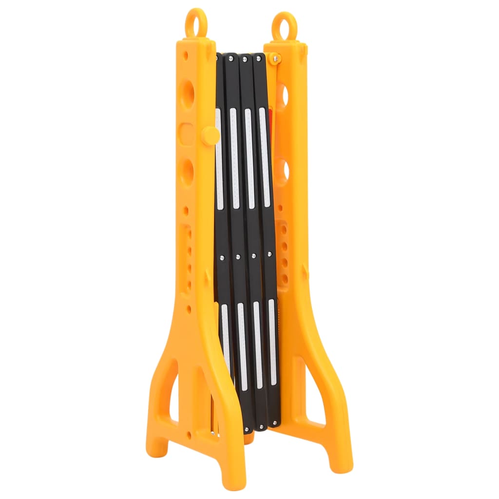 vidaXL Barrière de circulation pliable Jaune et noir 250x38x96 cm