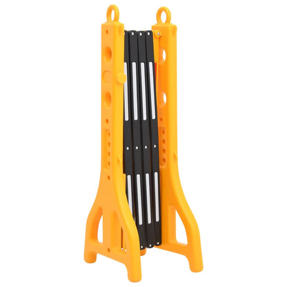 vidaXL Barrière de circulation pliable Jaune et noir 250x38x96 cm