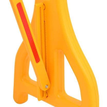 vidaXL Barrière de circulation pliable Jaune et noir 250x38x96 cm