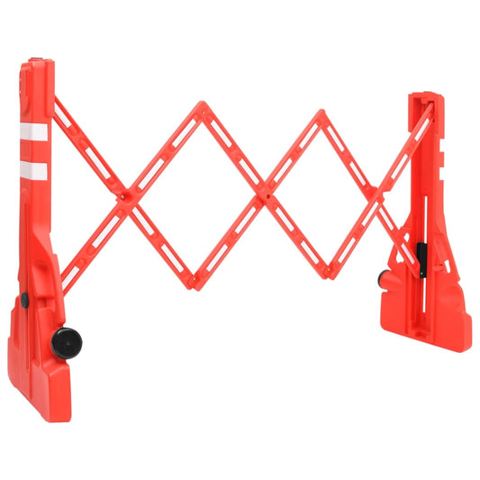 vidaXL Barrière de circulation pliable Rouge 210x50x105 cm