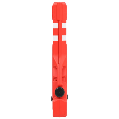 vidaXL Barrière de circulation pliable Rouge 210x50x105 cm