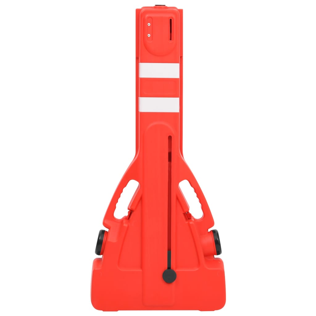 vidaXL Barrière de circulation pliable Rouge 210x50x105 cm