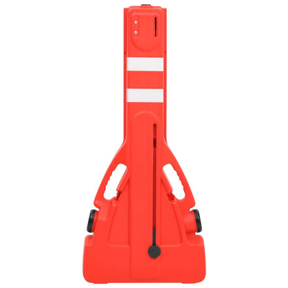 vidaXL Barrière de circulation pliable Rouge 210x50x105 cm