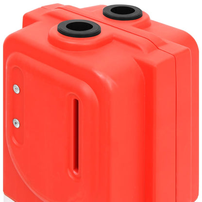 vidaXL Barrière de circulation pliable Rouge 210x50x105 cm