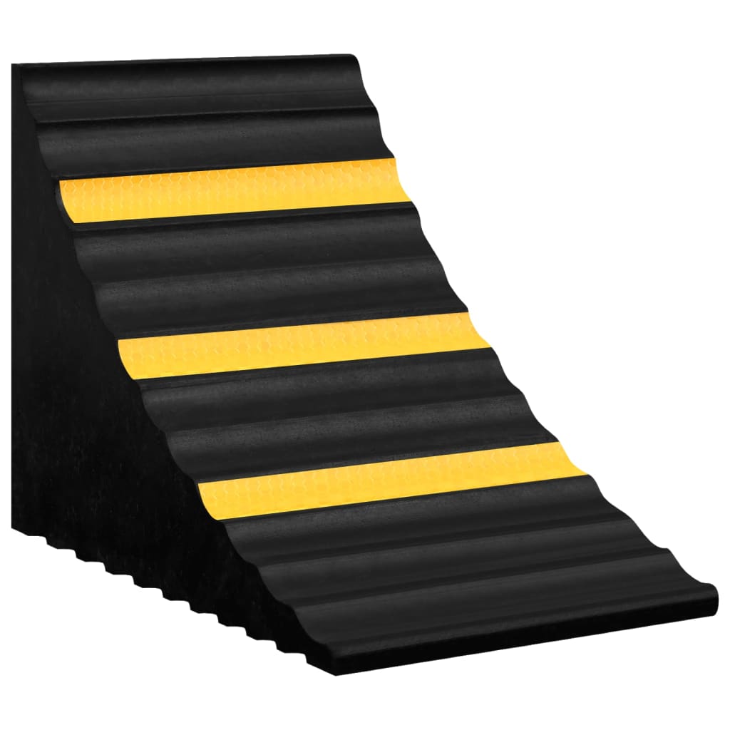vidaXL Cales de roue 2 pcs 29x16x19 cm Caoutchouc