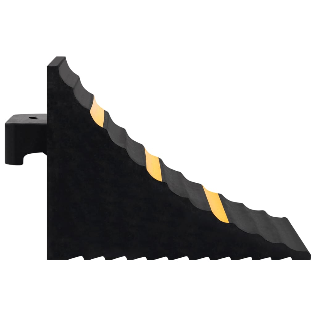 vidaXL Cales de roue 2 pcs 29x16x19 cm Caoutchouc