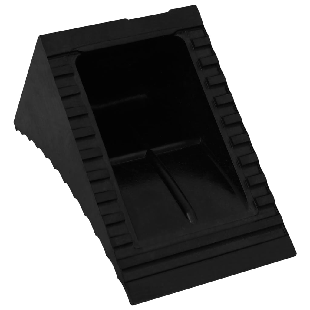 vidaXL Cales de roue 2 pcs 29x16x19 cm Caoutchouc