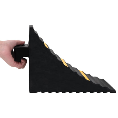 vidaXL Cales de roue 2 pcs 29x16x19 cm Caoutchouc
