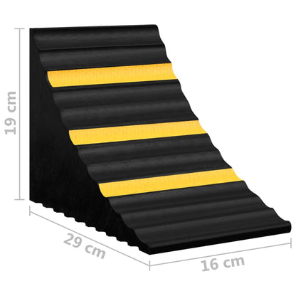 vidaXL Cales de roue 2 pcs 29x16x19 cm Caoutchouc