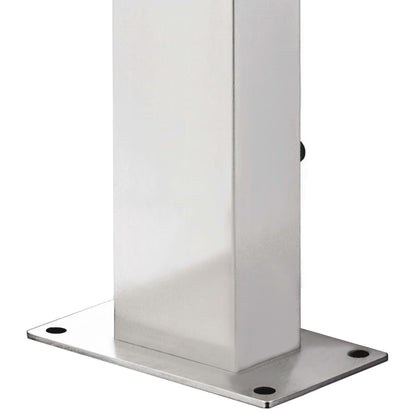 vidaXL Douche de jardin avec base gris 225 cm Acier inoxydable