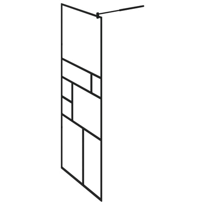 vidaXL Paroi de douche à verre ESG transparent 80x195 cm Noir