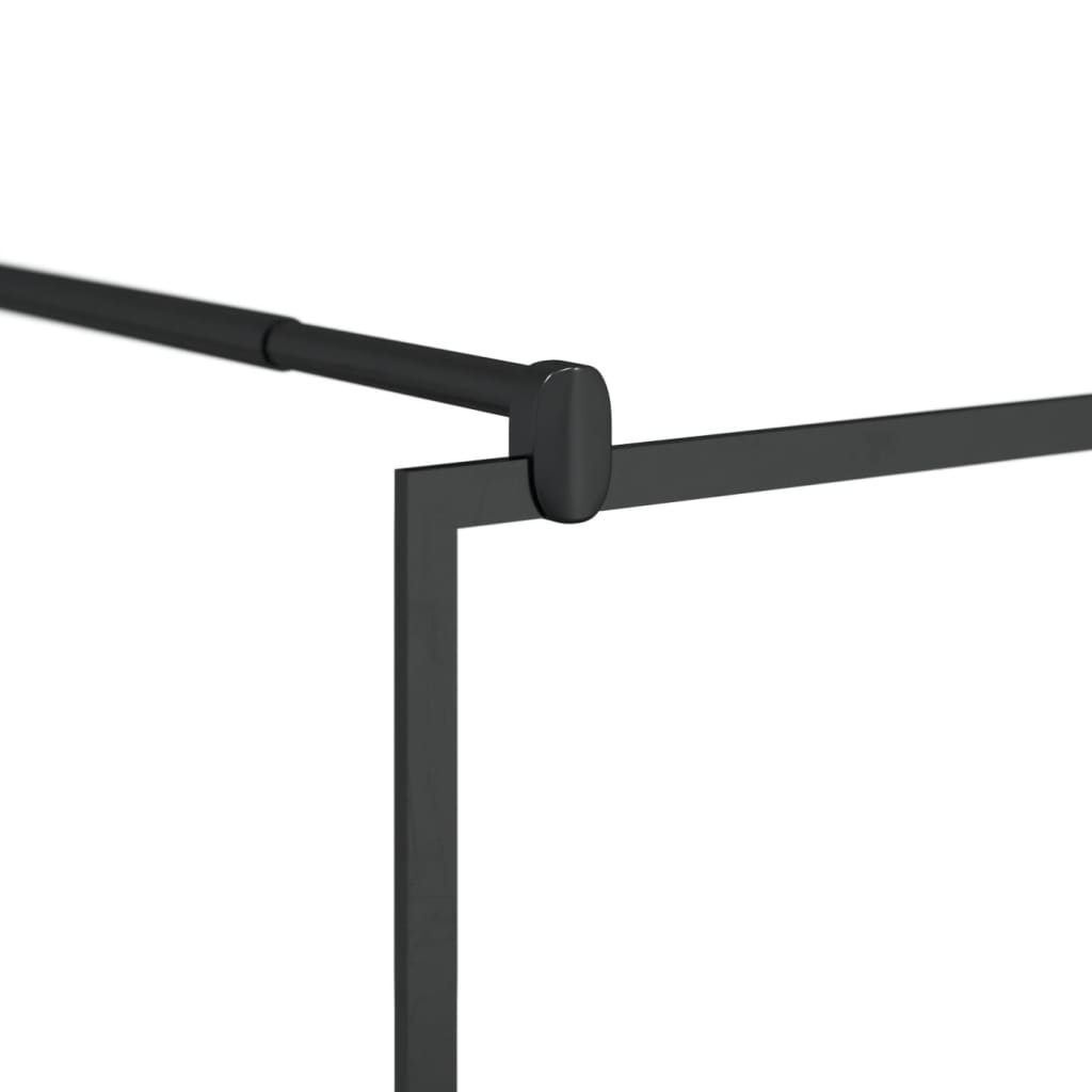 vidaXL Paroi de douche à verre ESG transparent 80x195 cm Noir