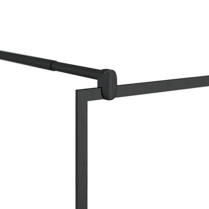 vidaXL Paroi de douche à verre ESG transparent 80x195 cm Noir