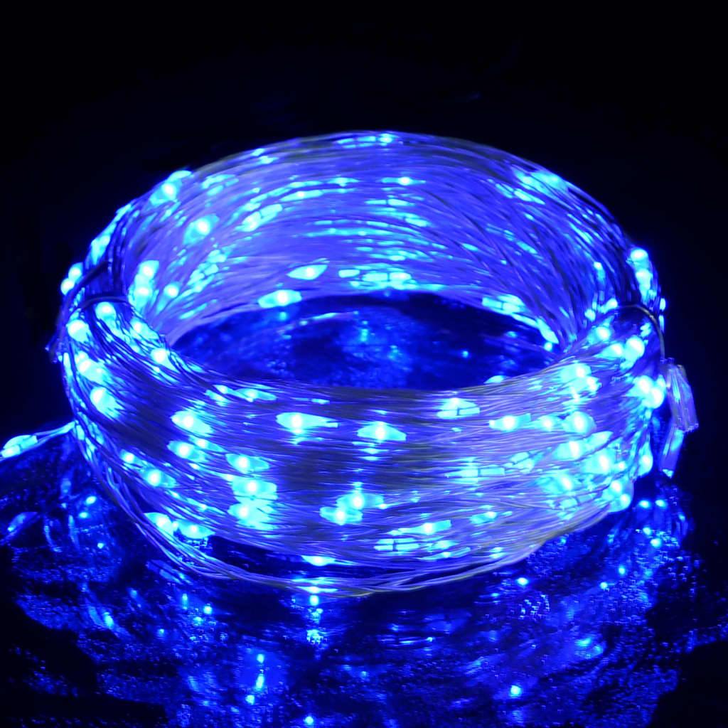vidaXL Guirlande lumineuse micro LED 40m 400 LED bleu 8 fonctions