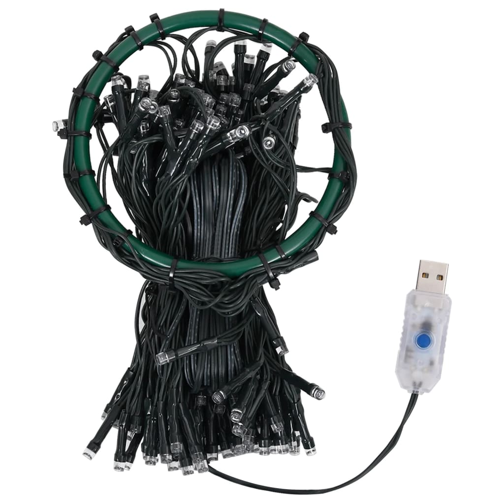 vidaXL Guirlande lumineuse d'arbre de Noël 250 LED Blanc froid 250 cm