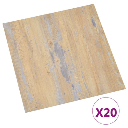vidaXL Dalles de plancher autoadhésives 20 pcs PVC 1,86 m² marron