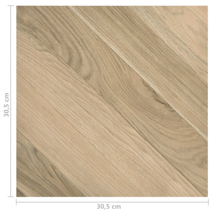 vidaXL Dalles de plancher autoadhésives 20 pcs PVC 1,86 m² marron rayé