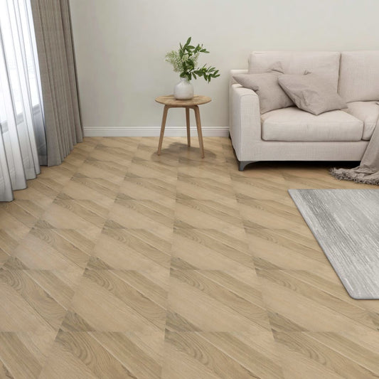 vidaXL Dalles de plancher autoadhésives 20 pcs PVC 1,86 m² marron rayé