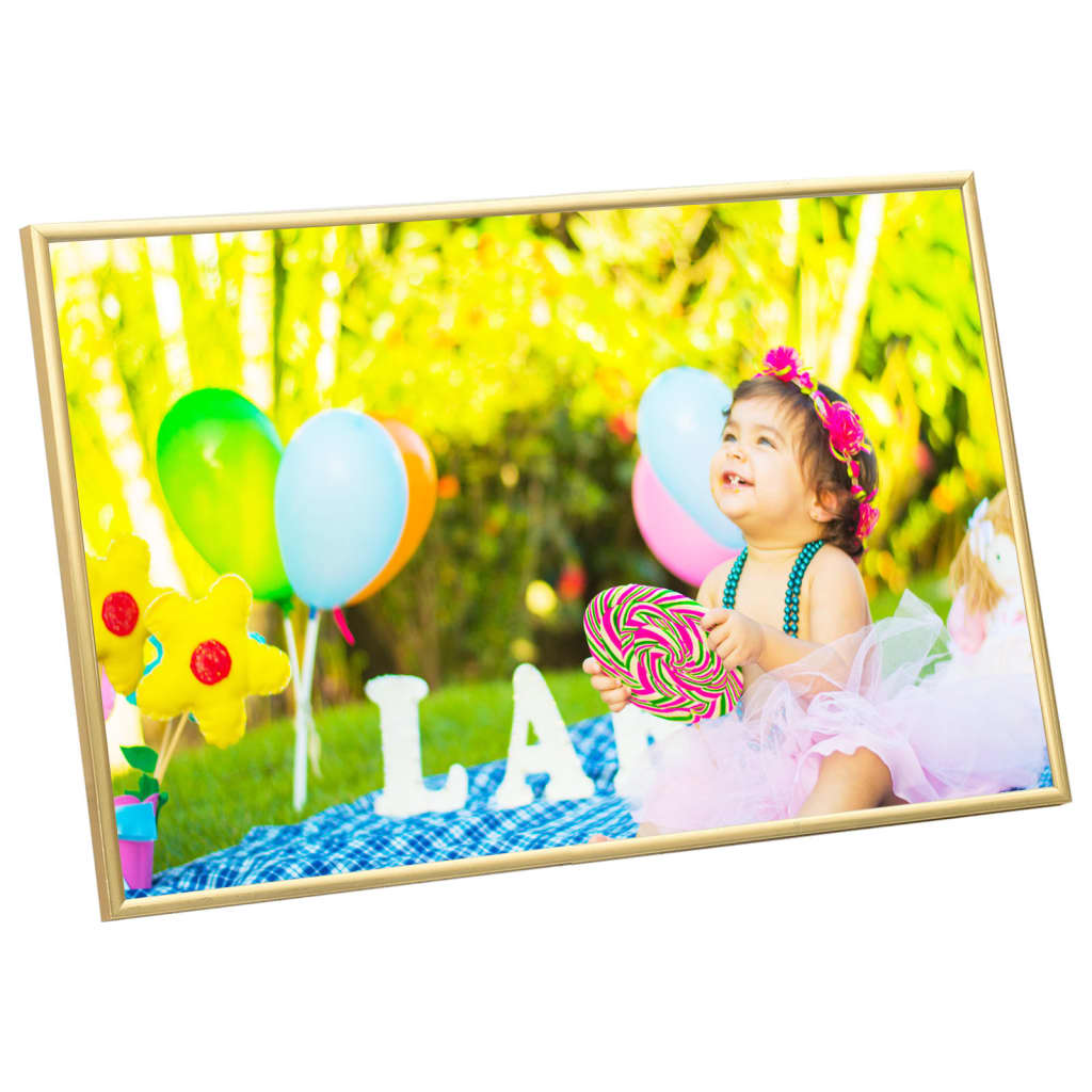 vidaXL Collage de cadres photo 5 pcs de mur Doré 70x90 cm MDF