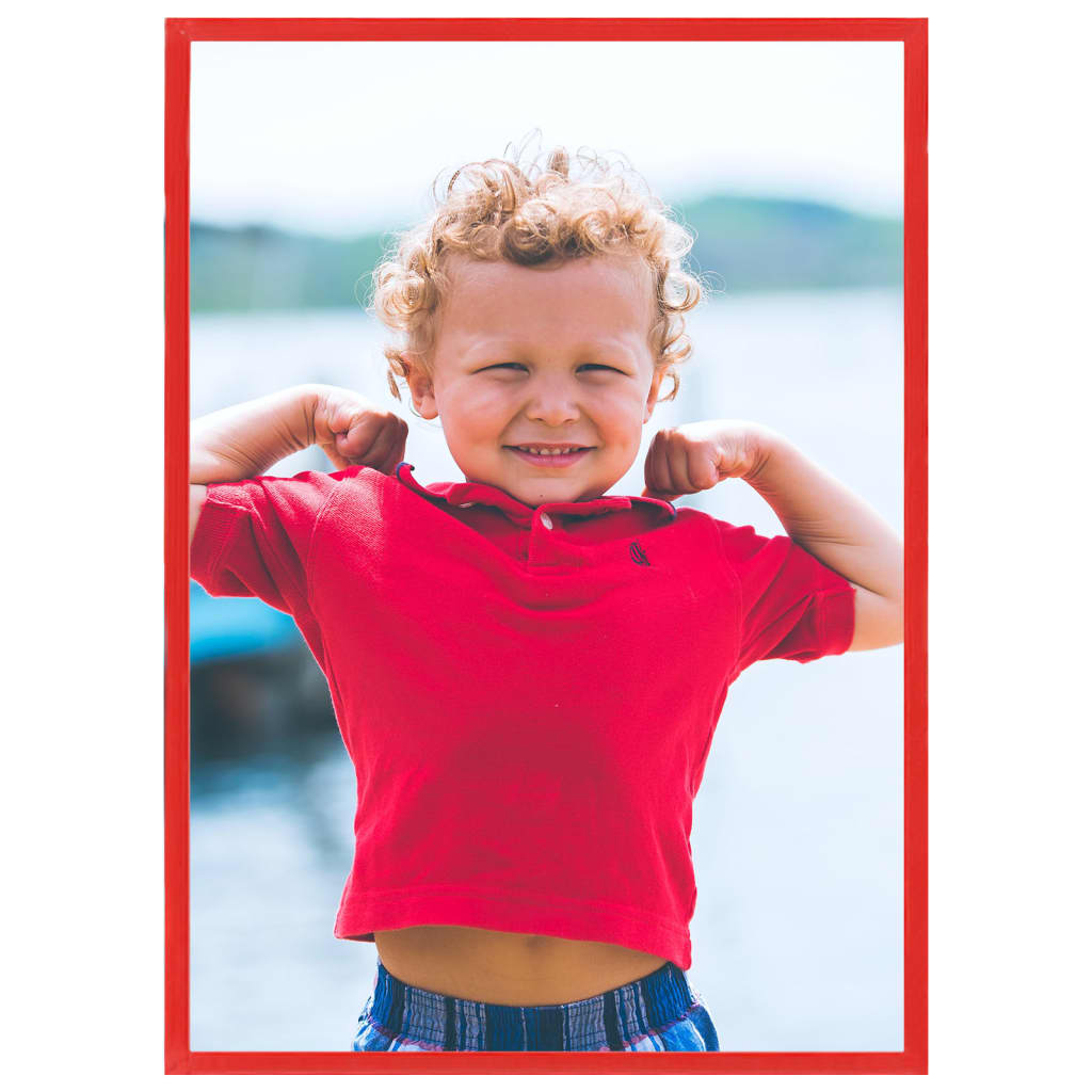 vidaXL Collage de cadres photo 5 pcs au mur table Rouge 70x90 cm MDF