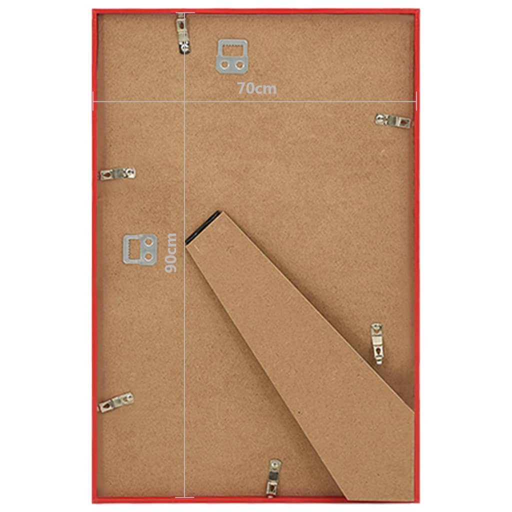 vidaXL Collage de cadres photo 5 pcs au mur table Rouge 70x90 cm MDF